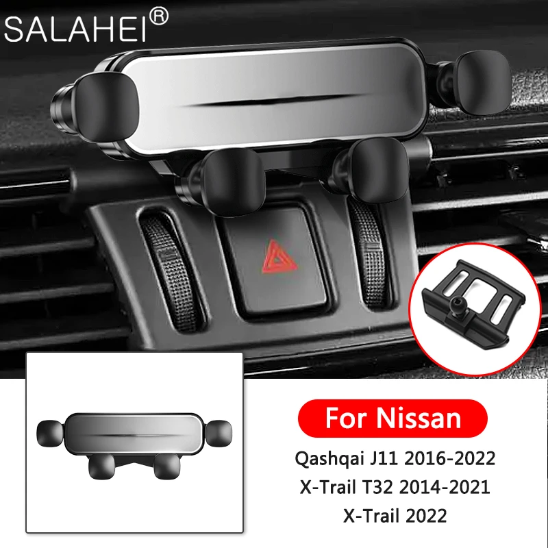 

Gravity Car Mobile Phone Holder For Nissan X-Trail T32 T33 Qashqai J11 2022 Air Vent Stand Special Mount GPS Navigation Bracket