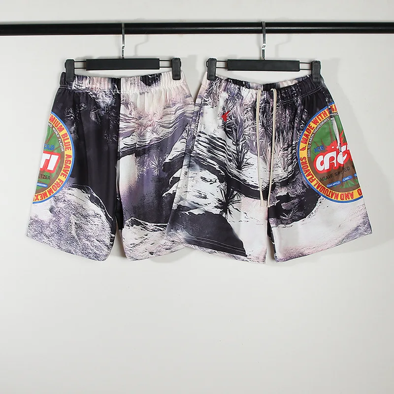 

2022 Summer New TravisScott CACTI MERCH SHORTS Beach Casual Sports Shorts Streetwear Men Kanye Mens Fashion Shorts