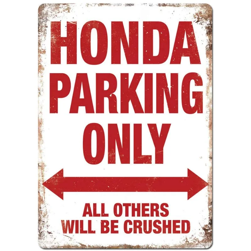Honda Parking Only Tin Sign Vintage Wall Poster Retro Iron Painting Metal Plaque Sheet For Bar Cafe Garage Home Gift
