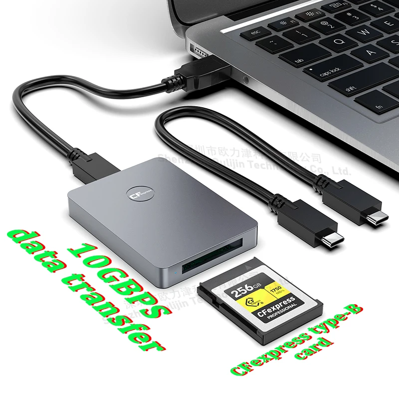 Устройство чтения карт CFexpress Type-B материал из алюминиевого сплава USB 3.2 Gen2 10 Гбит/с