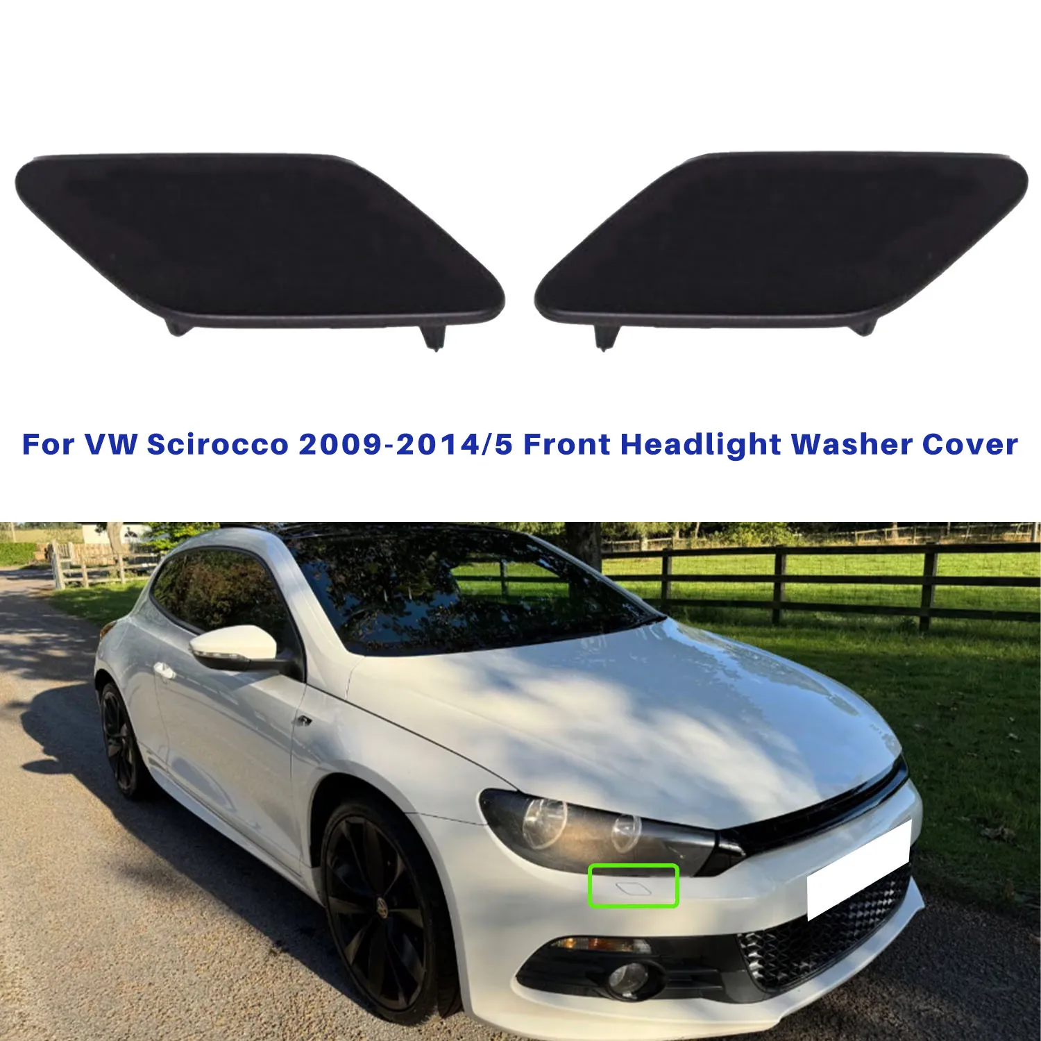 

Для VW Scirocco 2009 2010 2011 2012 2013 2014/5 левый и правый передний бампер, крышка омывателя фар 1K8955109B 1K8955110B Некраска