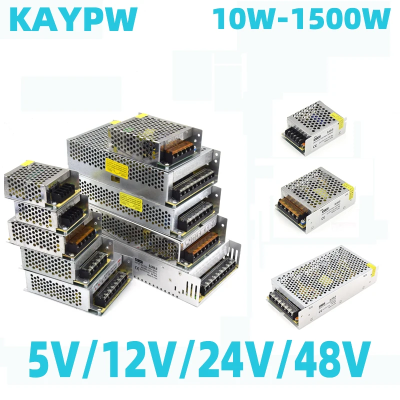 

KAYPW Switching Power Supply Light Transformer AC 110V 220V To DC 5V 12V 24V 48V Power Supply Source Adapter For Led Strip CCTV