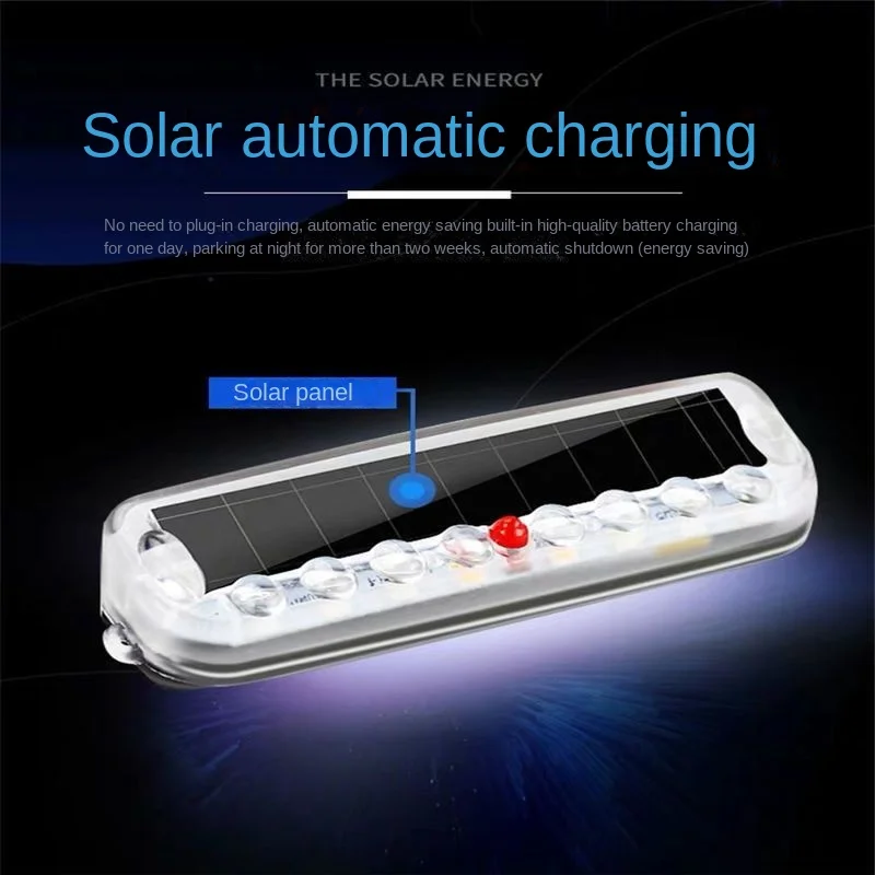 Solar Electric Car Motorcycle Anti-Collision Strobe Light Wireless Car Strong Light Warning Brake Taillight Modification