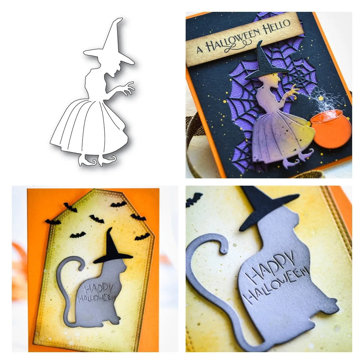 

Beautiful Witch Metal Cutting Die Scrapbook Diary Decoration Embossing Template DIY Greeting Card Handmade 2022
