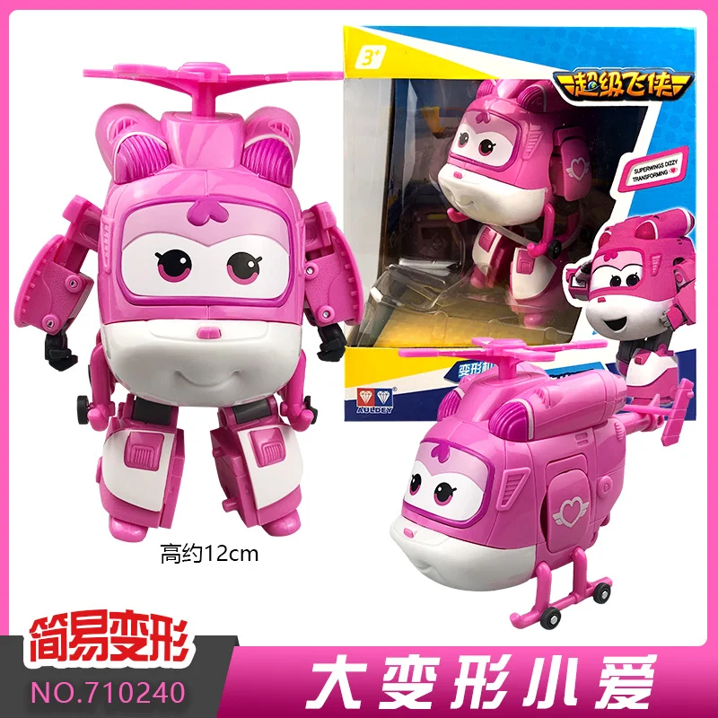 Фото Полный набор игрушек Auldey Super Wings, большие роботы-трансформеры Jett Dizzy Dizzy, игрушки для мальчиков и девочек, детский рождественский подарок-сюрприз №5
