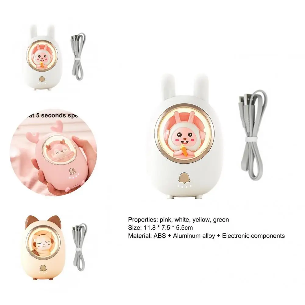 

ABS Cute Professional 2-in-1 Electric Heater 4 Colors Hand Warmer Safe to Use for Gifts
