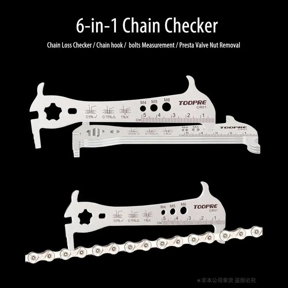 

Bicycle Chains Gauge 304 Stainless Steel Chain Wear Indicator Gauge Caliper Detection Tool Cycling Parts