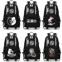 hot anime backpack danganronpa monokuma schoolbag coapsly cartoon shoulder bags zipper pocket outdoor bags