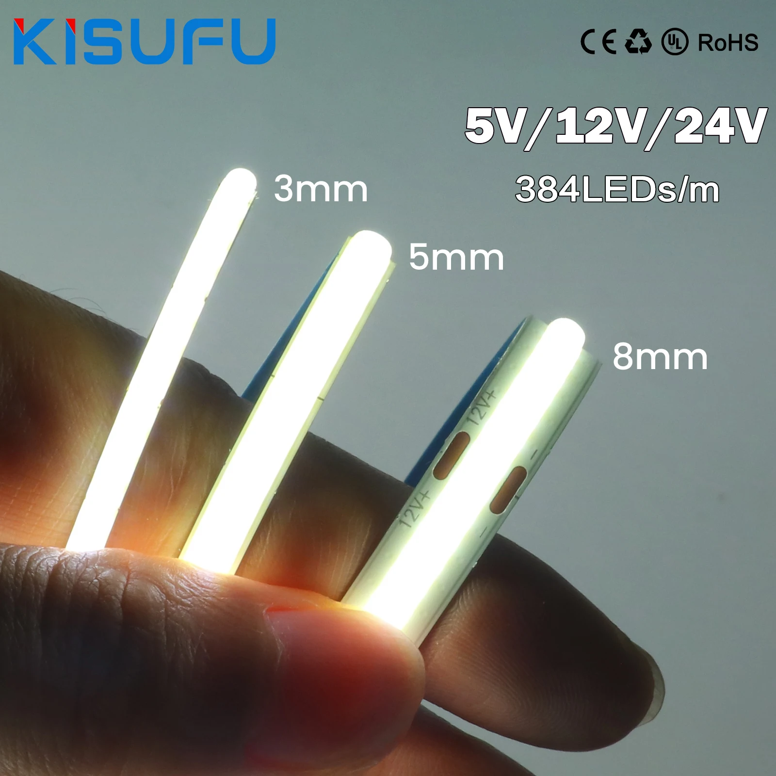 

КISUFU Светодиодная лента COB 12V/24V