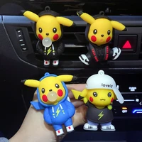 takara tomy pokemon pikachu car perfume aromatherapy car air conditioning air outlet cute car interior decoration cartoon