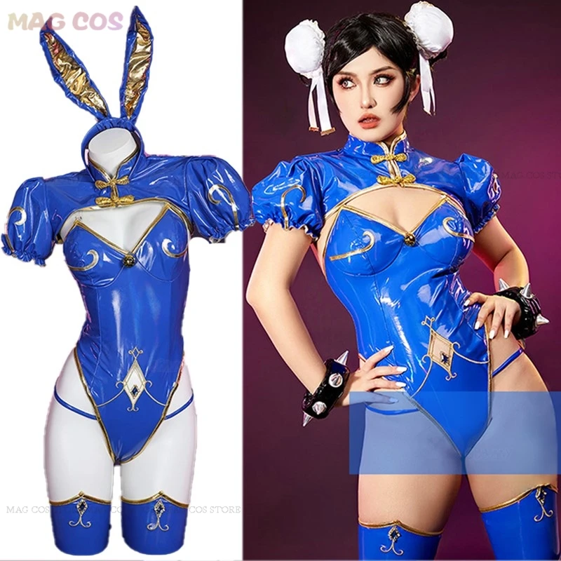 Street Chunli Chun Li Косплей Костюм Парик Истребитель Игра SF Ролевая Банни Наряд Для
