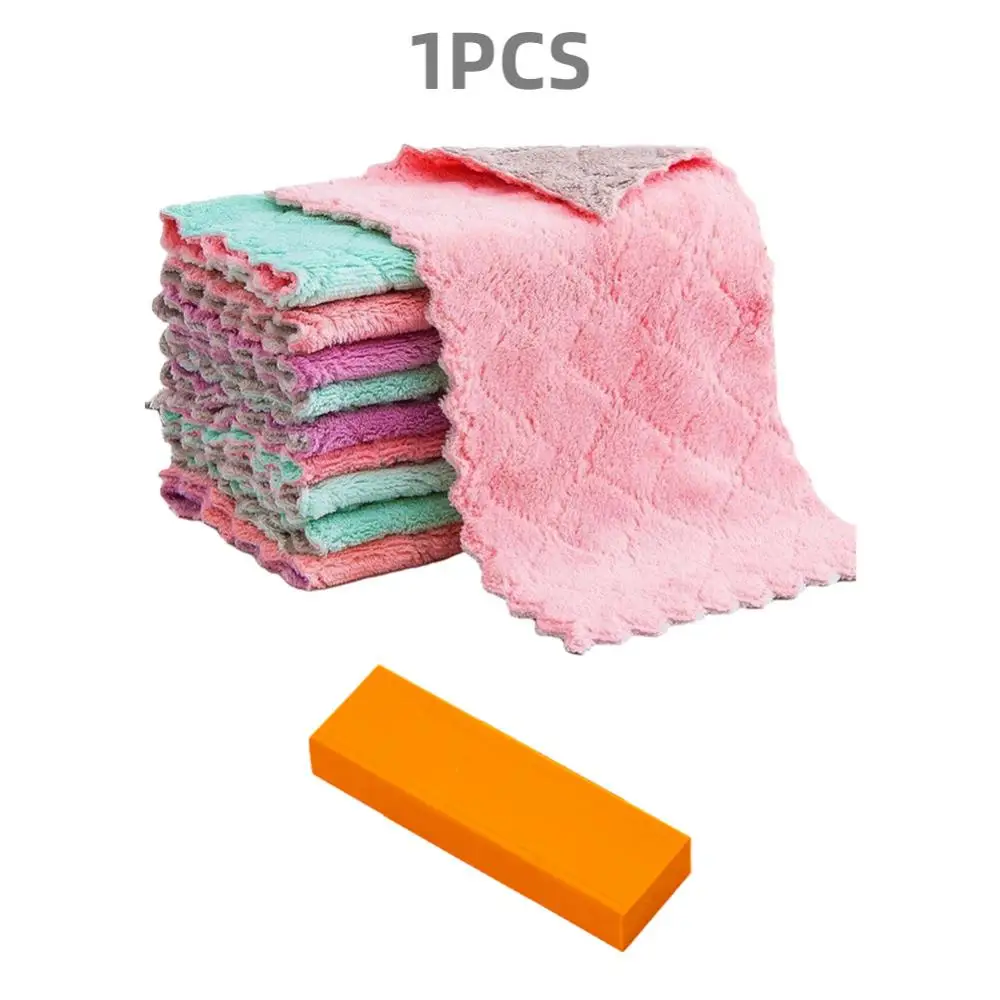 

Multipurpose Descaling Wipe Anti-oil Stain Cleaning Eraser Highly Absorbent Durable Anti-rust Brush Kitchen Essentials Save Time