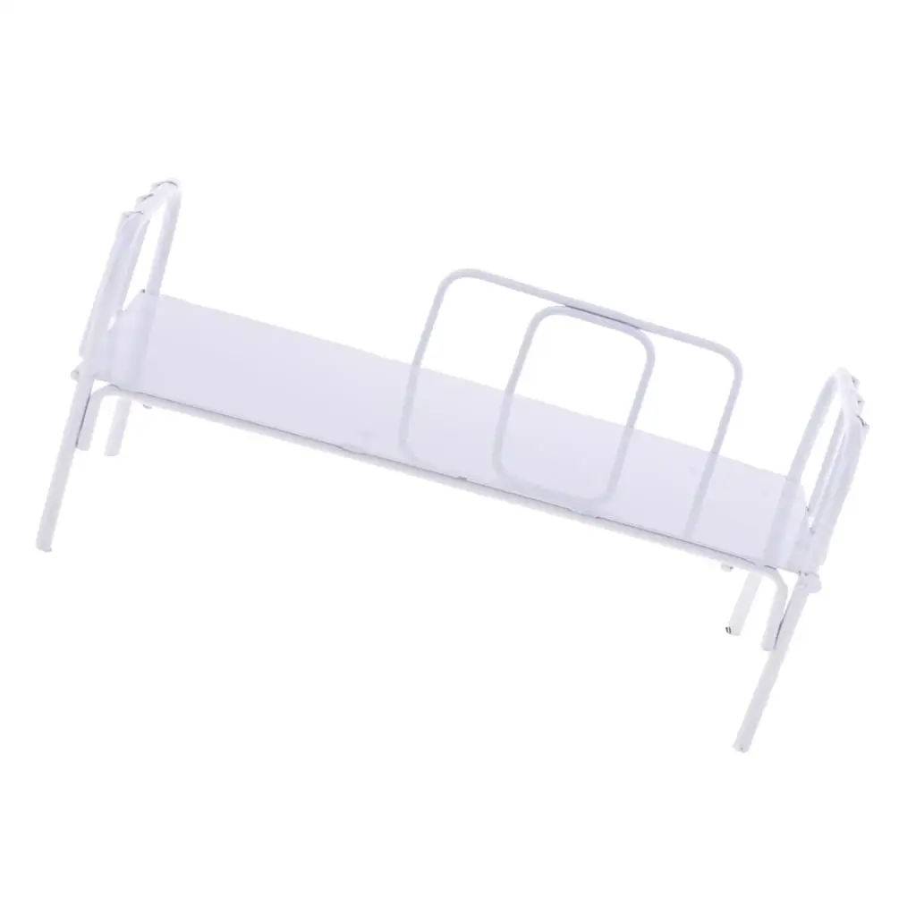 

High Quality Single Metal Dormitory Bed for 1/6 Scale Dollhouse Accessory