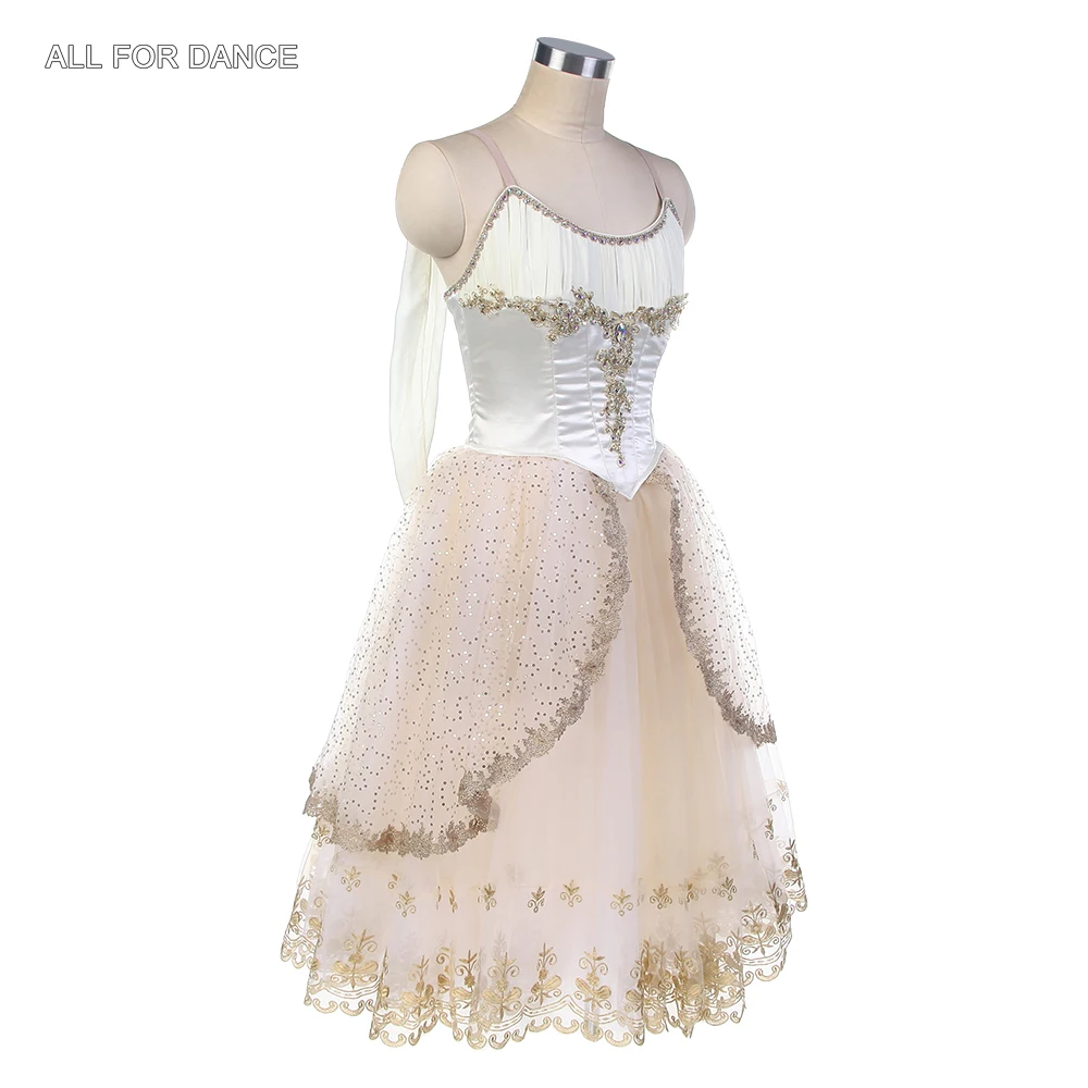 B24035 Романтические длинные профессиональные балетные пачки цвета слоновой кости