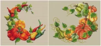 harvest pumpkin pepper wreath counted 16ct 14ct 18ct diy cross stitch sets chinese cross stitch kits embroidery needlework