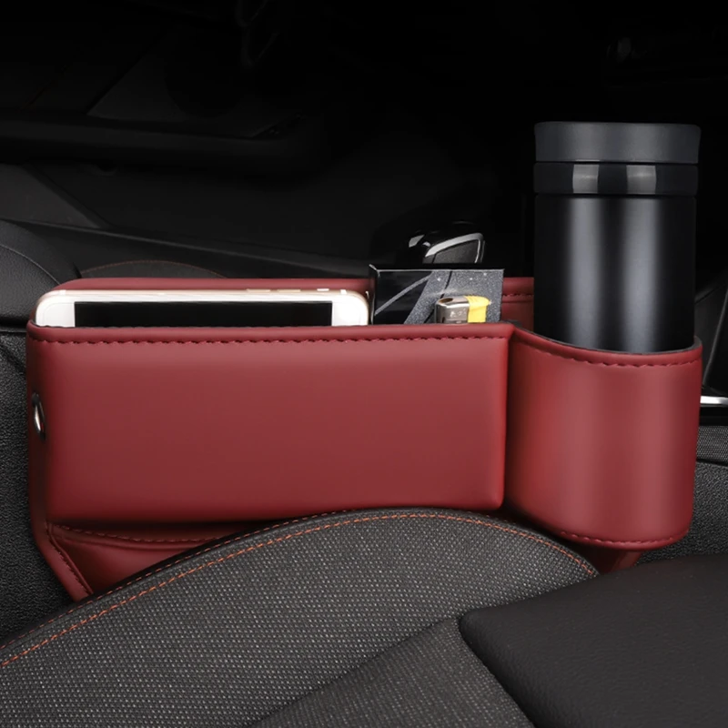 

Многофункциональный Женский органайзер для зазора на сиденье автомобиля, утолщенный наполнитель для переднего сиденья, сумка для хранения с держателем для чашки, карман для автомобильной консоли