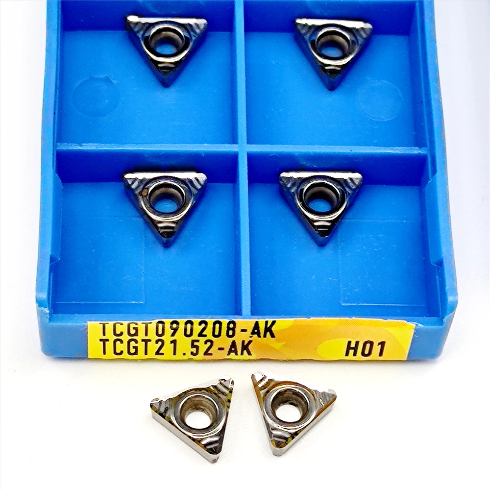 

Оригинальный внешний токарный резец TCGT090208-AK H01 CNC, карбидные вставки TCGT 090208, лезвие из твердого сплава