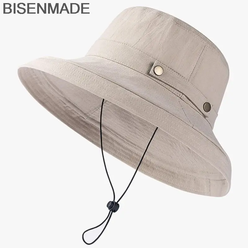 

Панама BISENMADE для женщин, Модная хлопковая однотонная шляпа от солнца для взрослых, Всесезонная уличная Рыбацкая шляпа, лето 2022