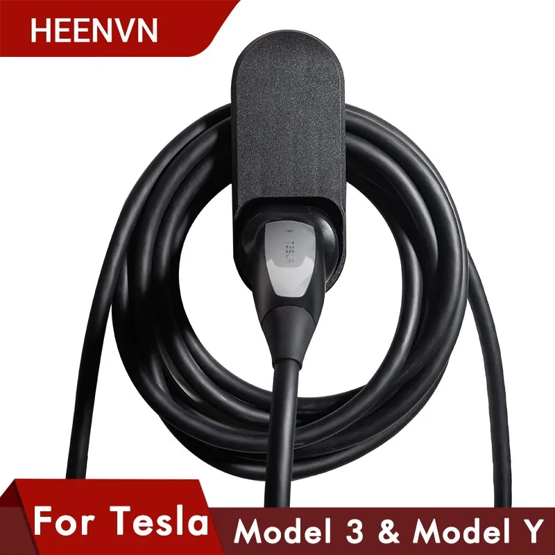 

2021, автомобильный органайзер для зарядного кабеля Model3 для Tesla Model 3 S X Y, аксессуары, настенный кронштейн-коннектор, Держатель зарядного устройства