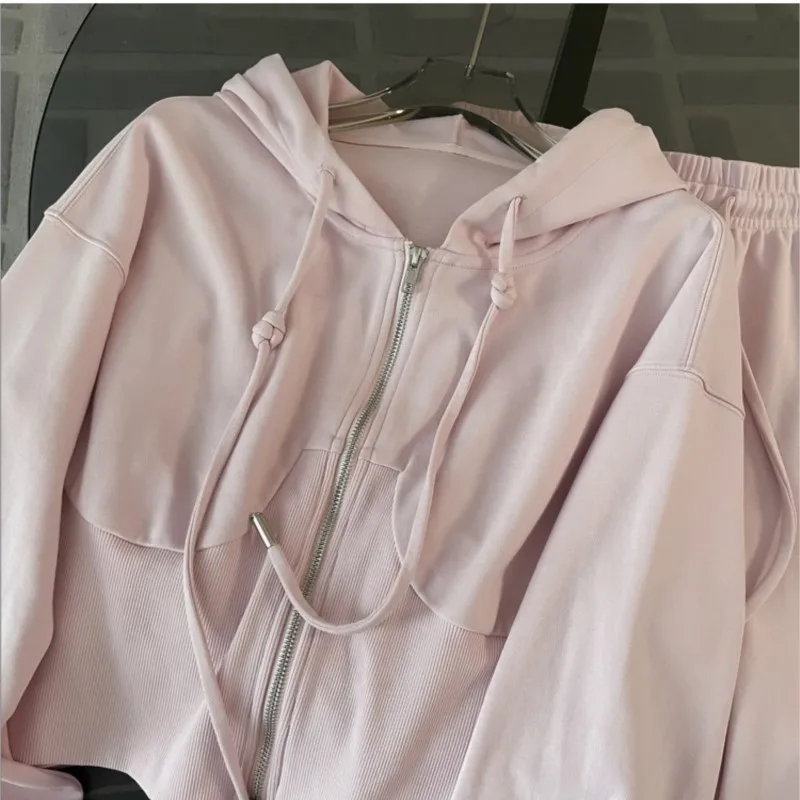 Комплект из 2 предметов: Вязаная толстовка с капюшоном и штаны на весну/Осень/зиму