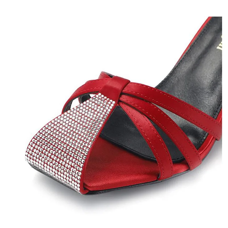 2023 summer new rhinestone slippers women's shoes comfortable summer sandals shoes breathable high-heeled sandals