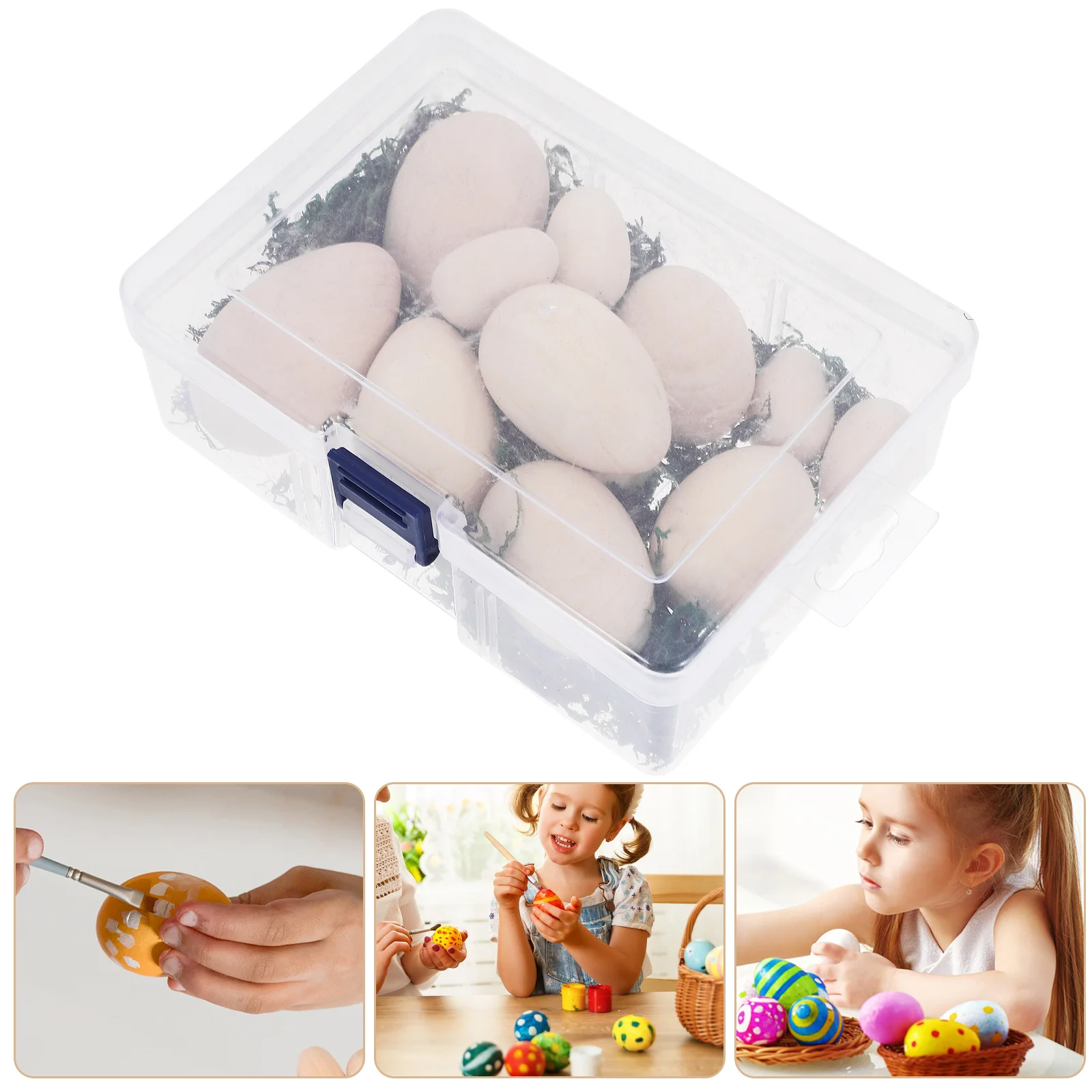 

6 шт., деревянные яйца для украшения дома