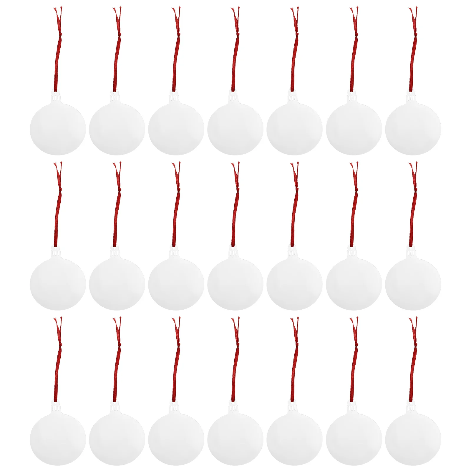 

Christmas Xmasacrylic Blank Hanging Pendants Clear Ornamentsred Ribbontransparent Tree Decor Ornament Drawing Wedding