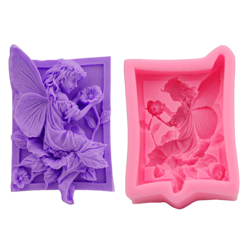 

Flower Fairy Soap Mold Round Shape Sun Moon Faces Silicone Mold DIY Fondant Chocolate Cake Decorating Tools Kitchen Baking Tool