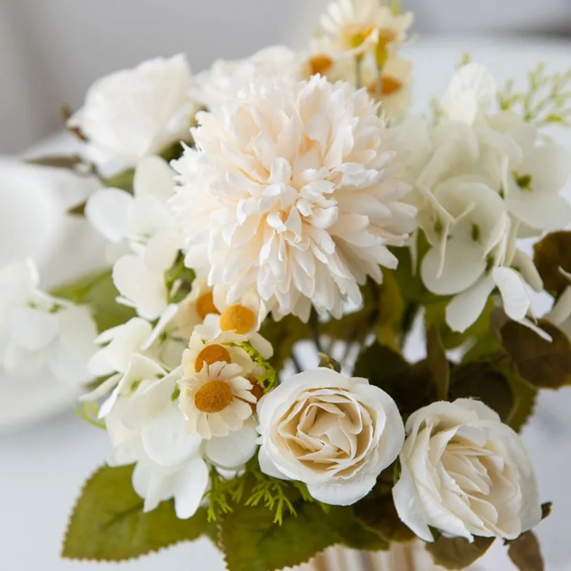 Искусственные цветы ромашки комплект из 7 вилок для украшения дома Свадебный