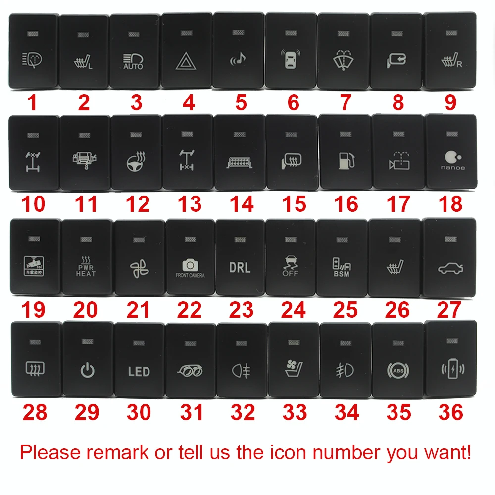 Автомобиль, зеленая, дневная, передняя, противотуманная, лампа, ВКЛ./ВЫКЛ. Камера, музыкальный переключатель, кнопка для Toyota Land Cruiser PRADO Camry 50 Altis RAV4