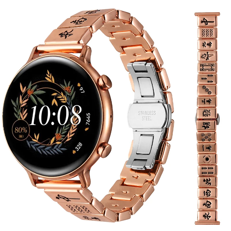 

20mm 22mm Metal Watch Band For Samsung Galaxy Watch 6 5 4 40mm 44mm Huawei Watch 4 3/GT3 Pro Amazfit GTS/GTR 3 4 4Pro Watchbands