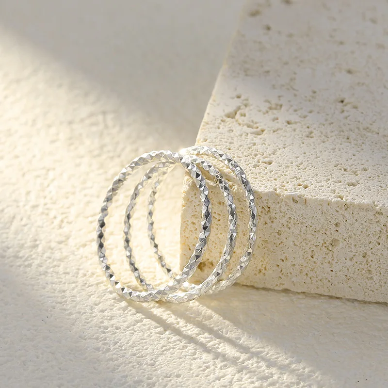 Сверкающее звездное кольцо из стерлингового серебра 999 пробы женское модное