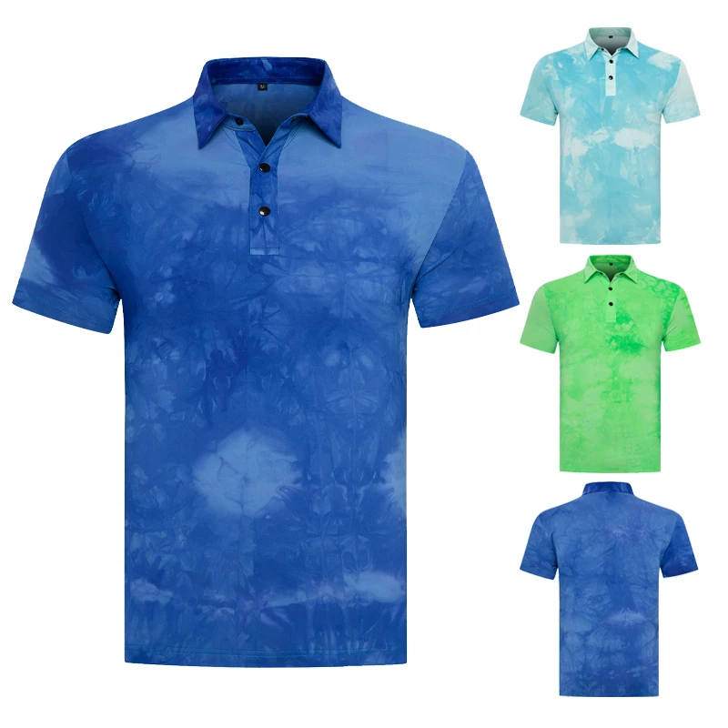 

New Golf Men's Digital Printing Jersey Sports Breathable Quick Drying Short Sleeve T-shirt Outdoor Casual Polo Shirt