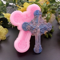 3d christ jesus cross silicone molds diy fondant cake decoration tools chocolate pastry molds jello pudding ice cube soap mould