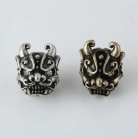 gothic beads for jewelry making supplies skull beads for bracelet diy gold color vintage copper big hole accessories wholesale