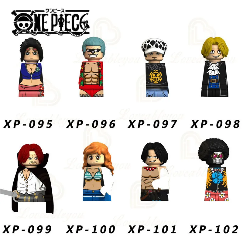 

One Piece Toys Bricks Trafalgar·Law Robin FRANKY Shanks Nami Blocks Anime Movies Mini Action Toy Figures Building Blocks Toys