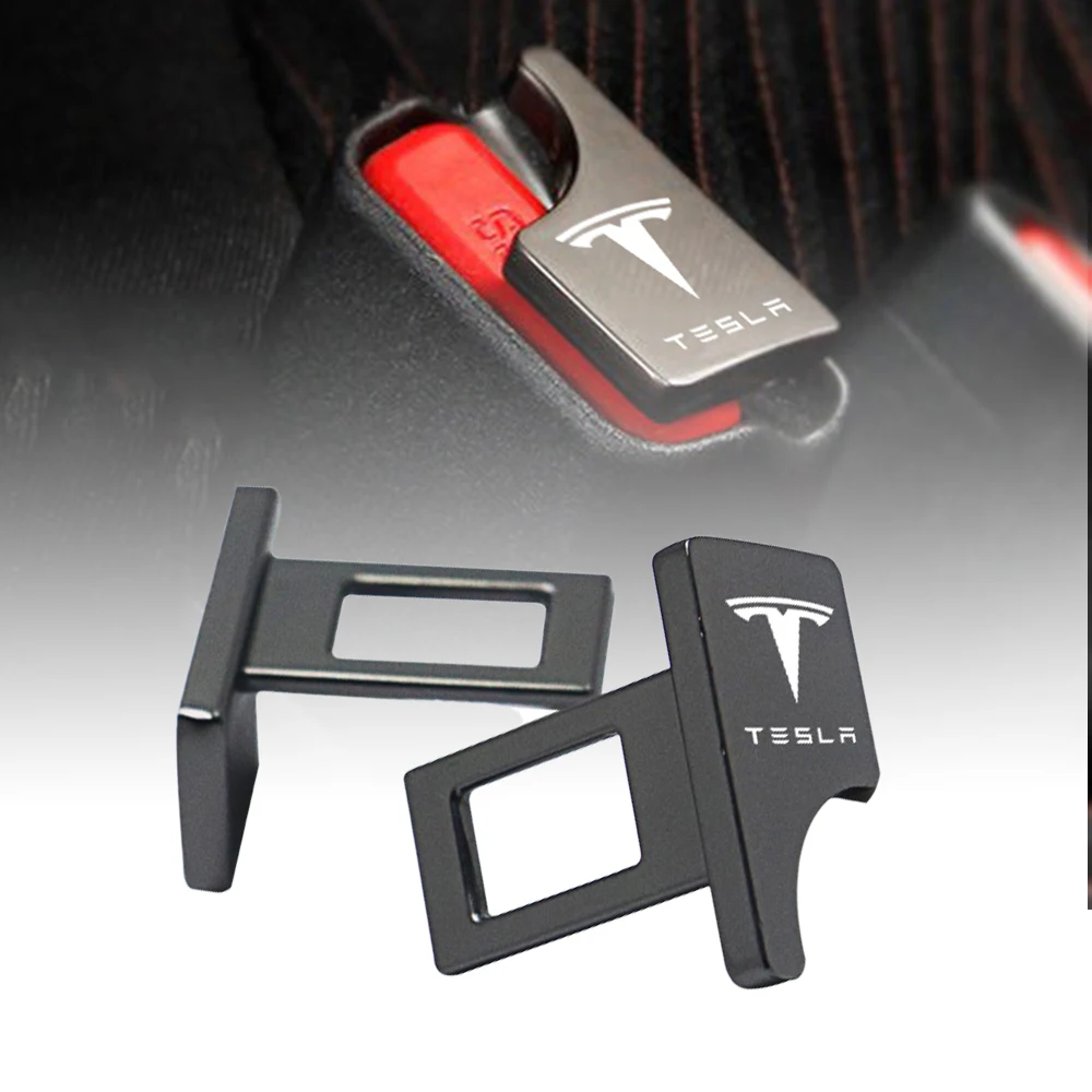 

Funce Hidden Car Seat Belts Buckled for Tesla Model 3/ X/ S/ Y Seat Belts Bayonet Muffler Accessories