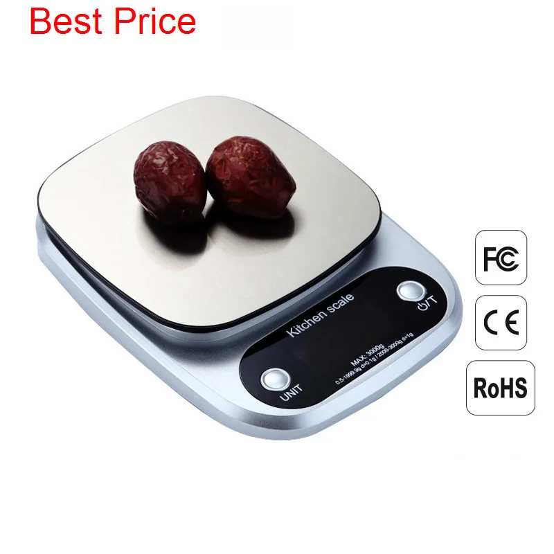 

Бытовые кухонные весы 20 шт./лот, электронные пищевые весы, весы для выпечки, измерительный инструмент, платформа из нержавеющей стали с ЖК-ди...