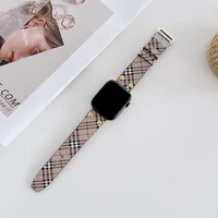 leather strap for apple watch band 44mm 40mm 45mm 41mm 38mm 42mm luxury women watchband bracelet iwatch series 5 4 3 6 se 7 band