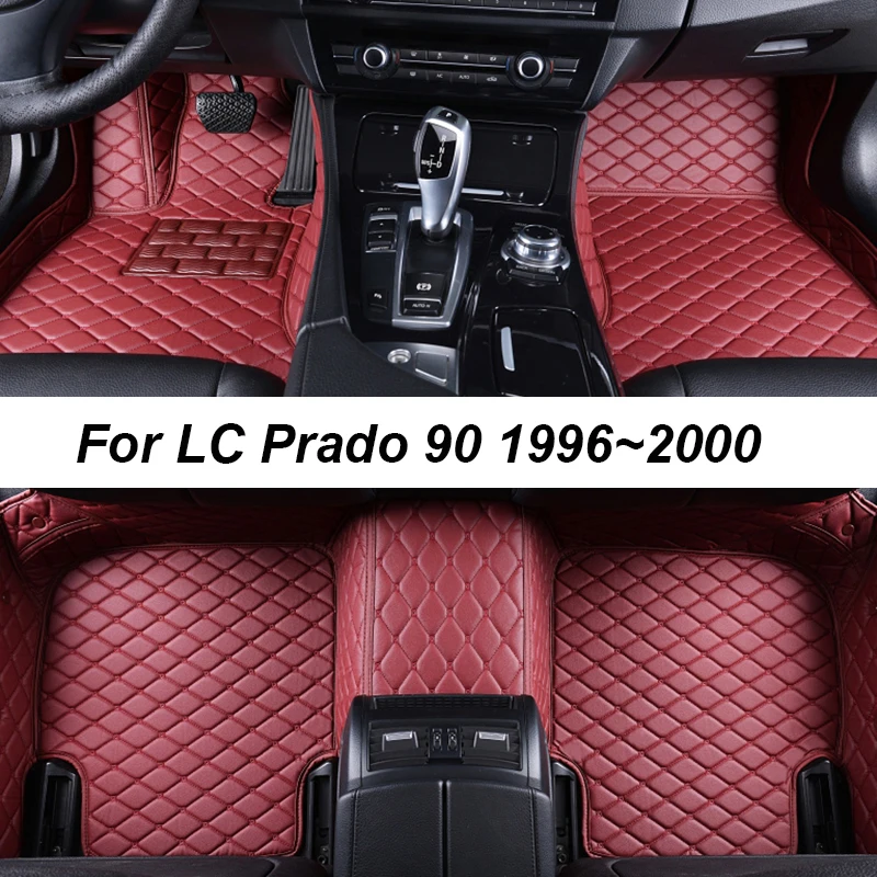

Автомобильные коврики для Toyota LC Prado 90 1996 1997 1998 1999 2000, автомобильные аксессуары для интерьера, кожаные коврики, коврики, накладки для ног