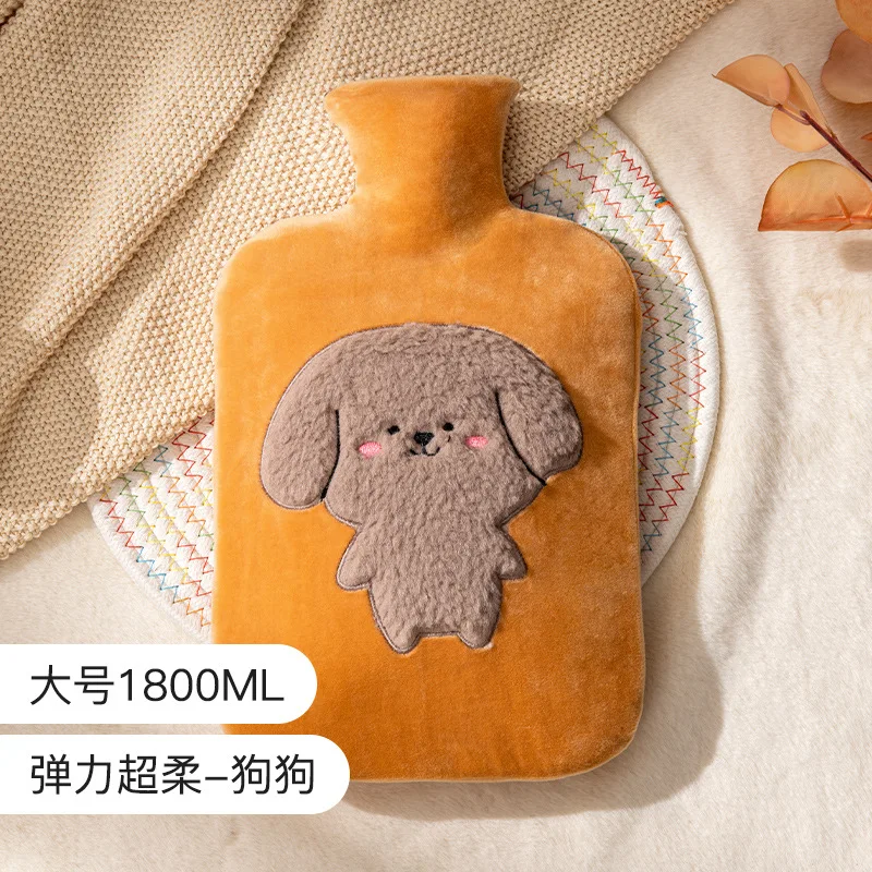 

Winter New PVC Water-filled Hot Water Bag 1800ml with Cloth Cover Cartoon Water-filled Hot Water Bag High Temperature Resistance