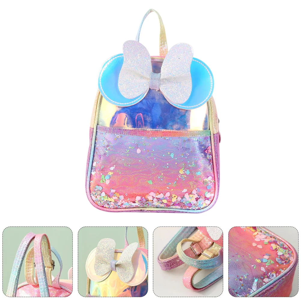 

1Pc Kindergarten Children Bag Sequins Bowknot Kids Backpack (Assorted Color)