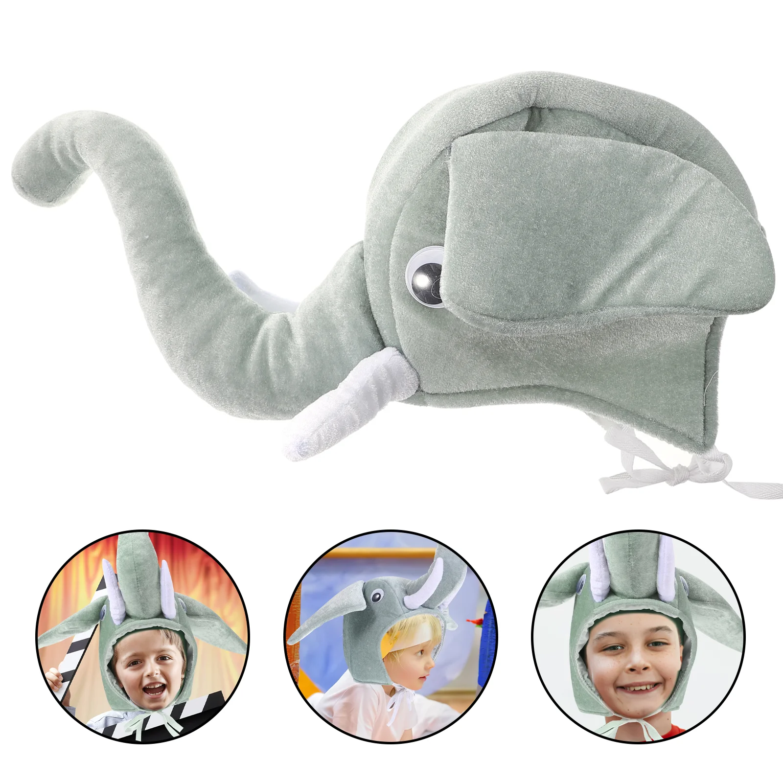 

Interaction Animal Performance Costume Elephant Shaped Hats for Parent Child
