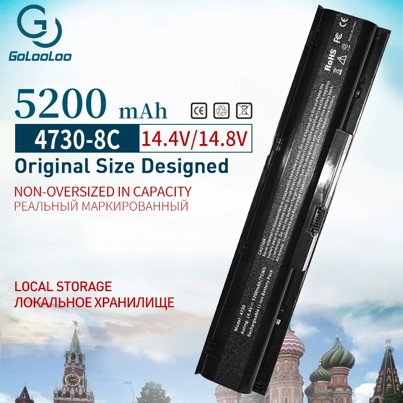 Golooloo 5200 мАч 8 ячеек Аккумулятор для ноутбука HP ProBook 4730S 633734-421 633807-001 HSTNN-I98C-7 633734-141 HSTNN-IB2S QK647AA