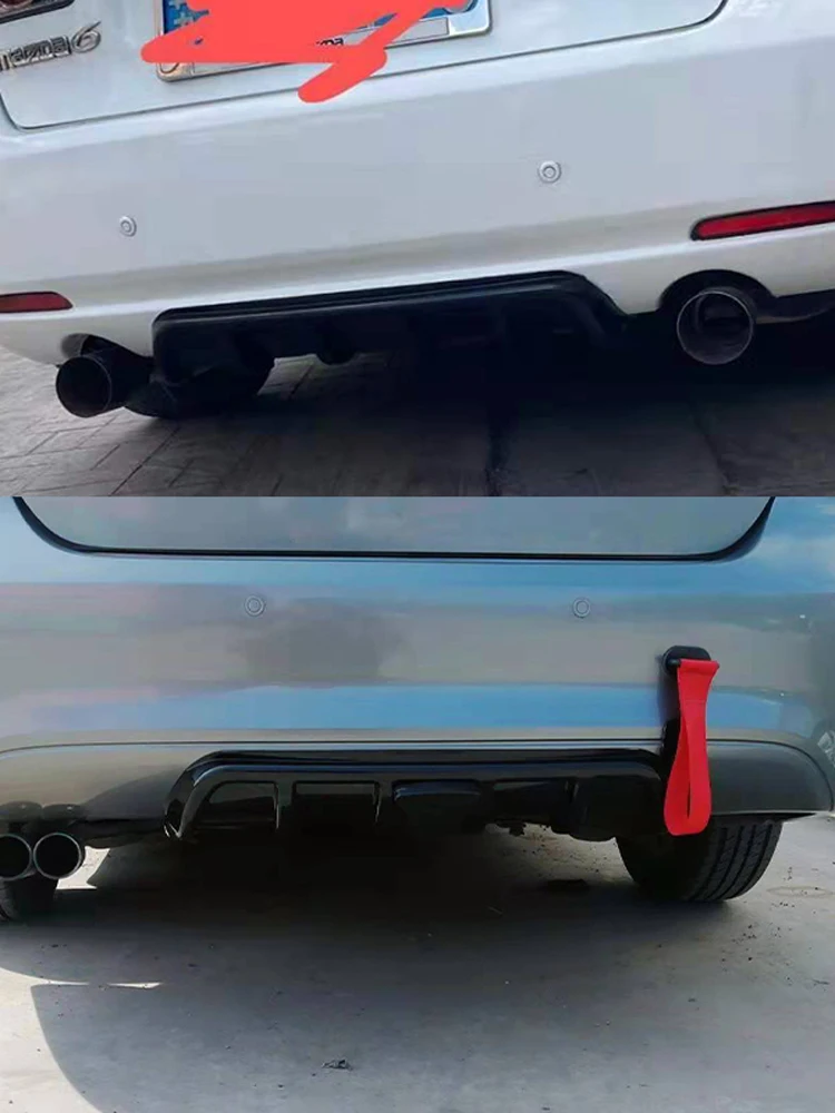 

2022 New Durable 25"x 5" Universal Car Kit Rear Bumper Cover Trim Shark Fin Spoiler Lip Diffuser Automoble Bumper Protector