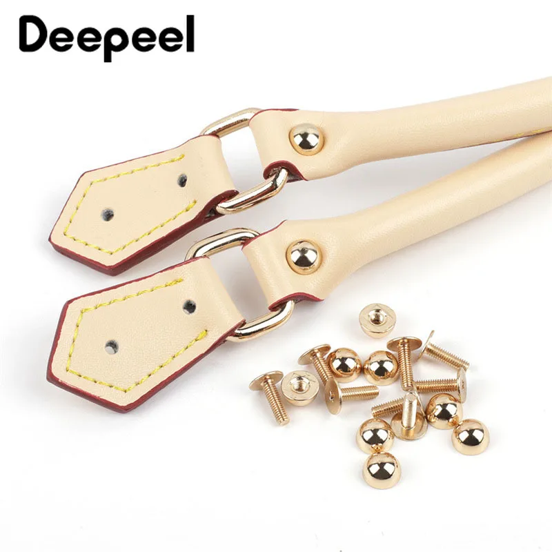 2Pcs Deepeel 40cm High Quality Leather Handles Women's Bags Shoulder Straps for Handbag DIY Replacement Handle Bag Accessories