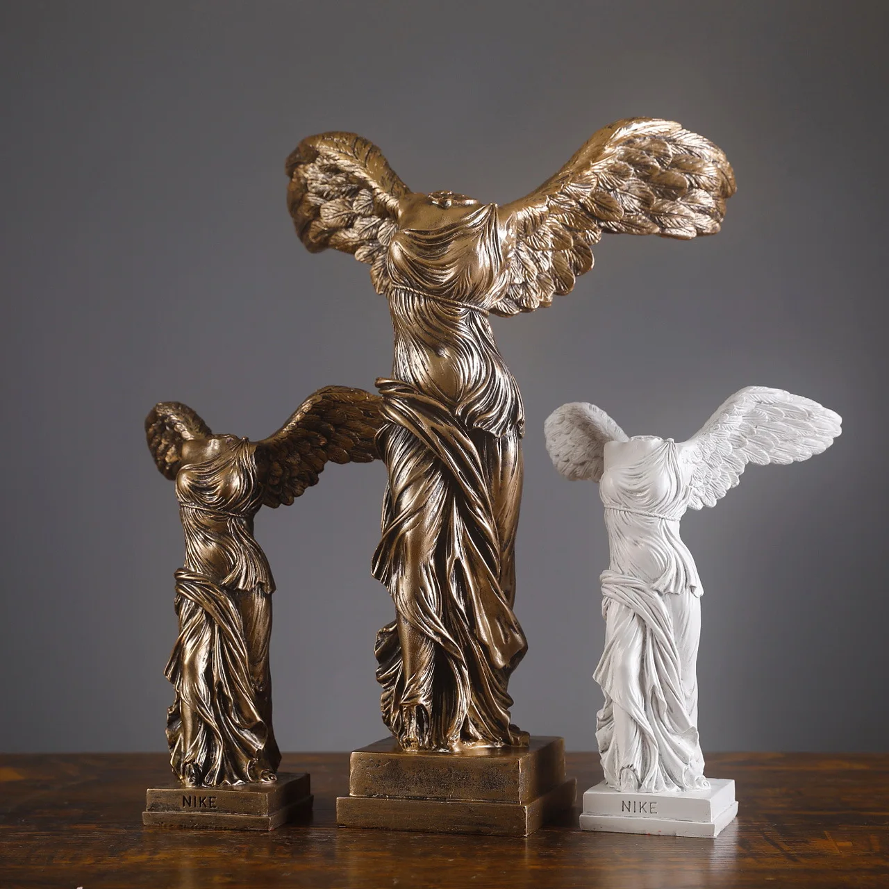 

European victory goddess figure plaster sculpture resin crafts home decoration model room study
