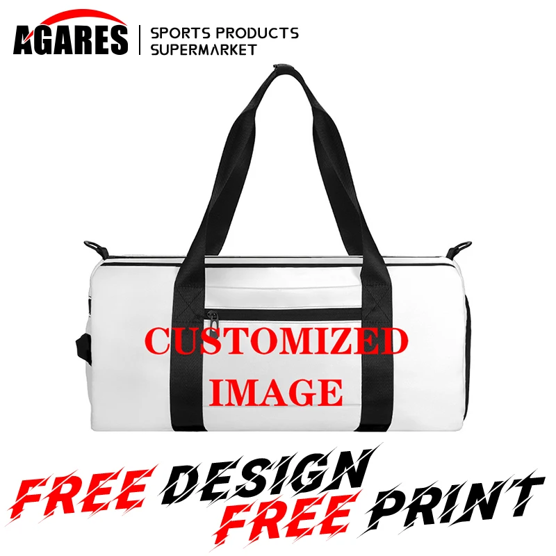 New Gym Travel Bag Sport Outdoor Bags Custom Pictures Canvas Women Large Pocket Casual Tote Handbag Shoulder Bag For Women