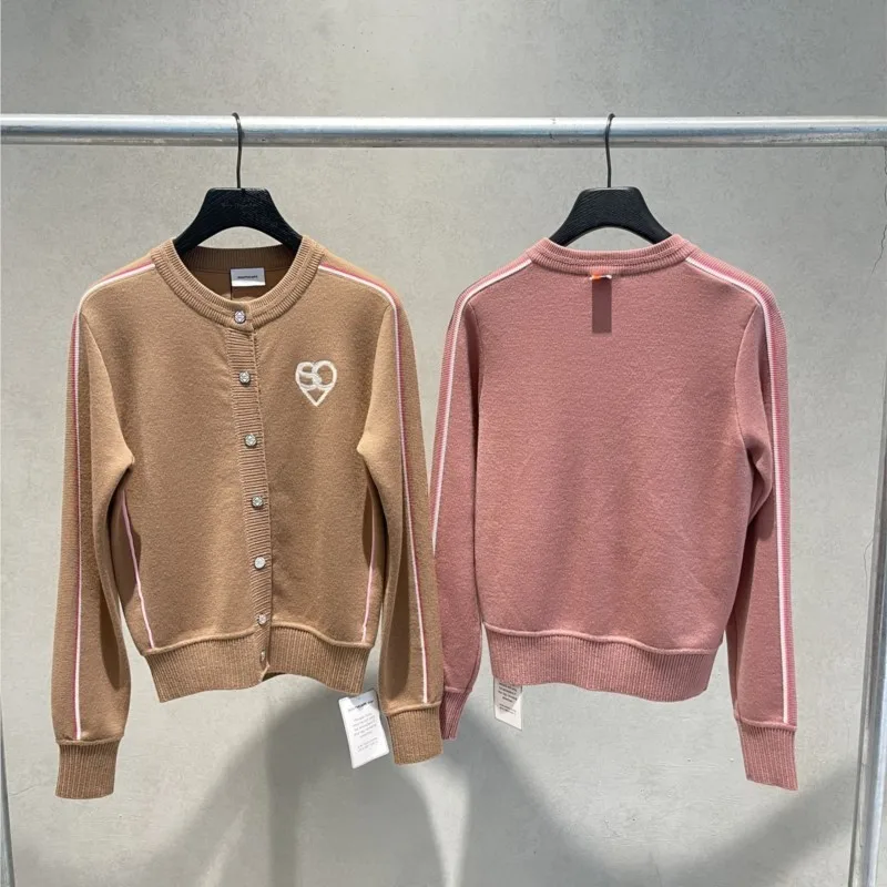 【Presale 】Women's Thick Crew Neck Button Down Long Sleeve Cardigan Sweater