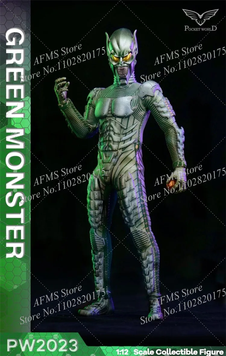 PWTOYS PW2023 Коллекционная фигурка в масштабе 1/12 Willem Dafoe Green Monster Villain Fulls Set 6 дюймов